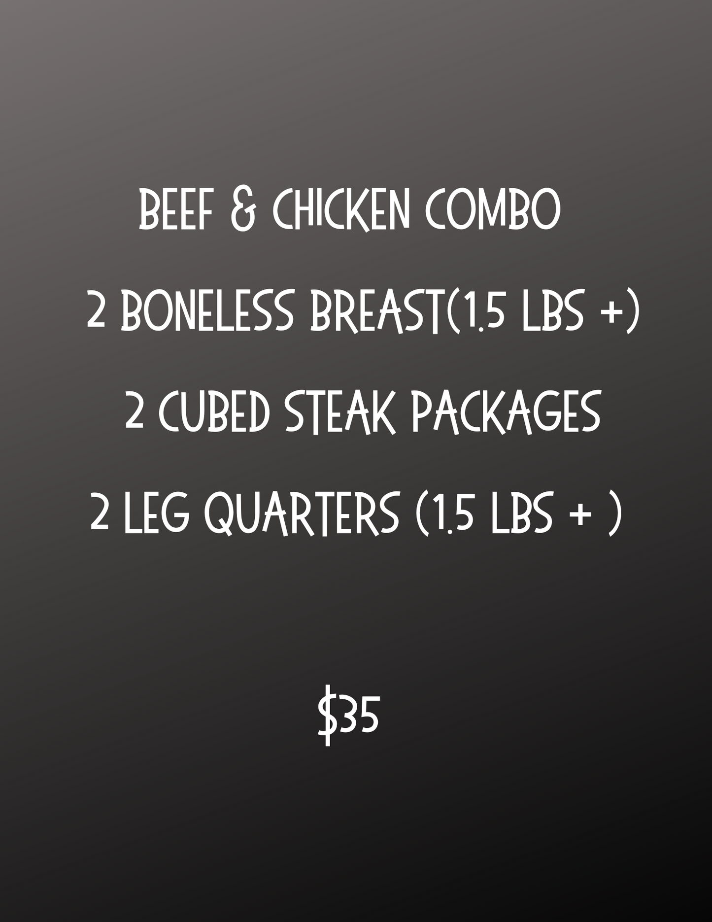 Beef & Chicken Combo