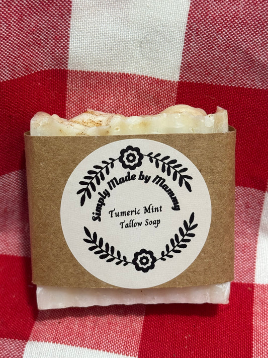 Grass-Finished Tallow Soap – Turmeric Mint
