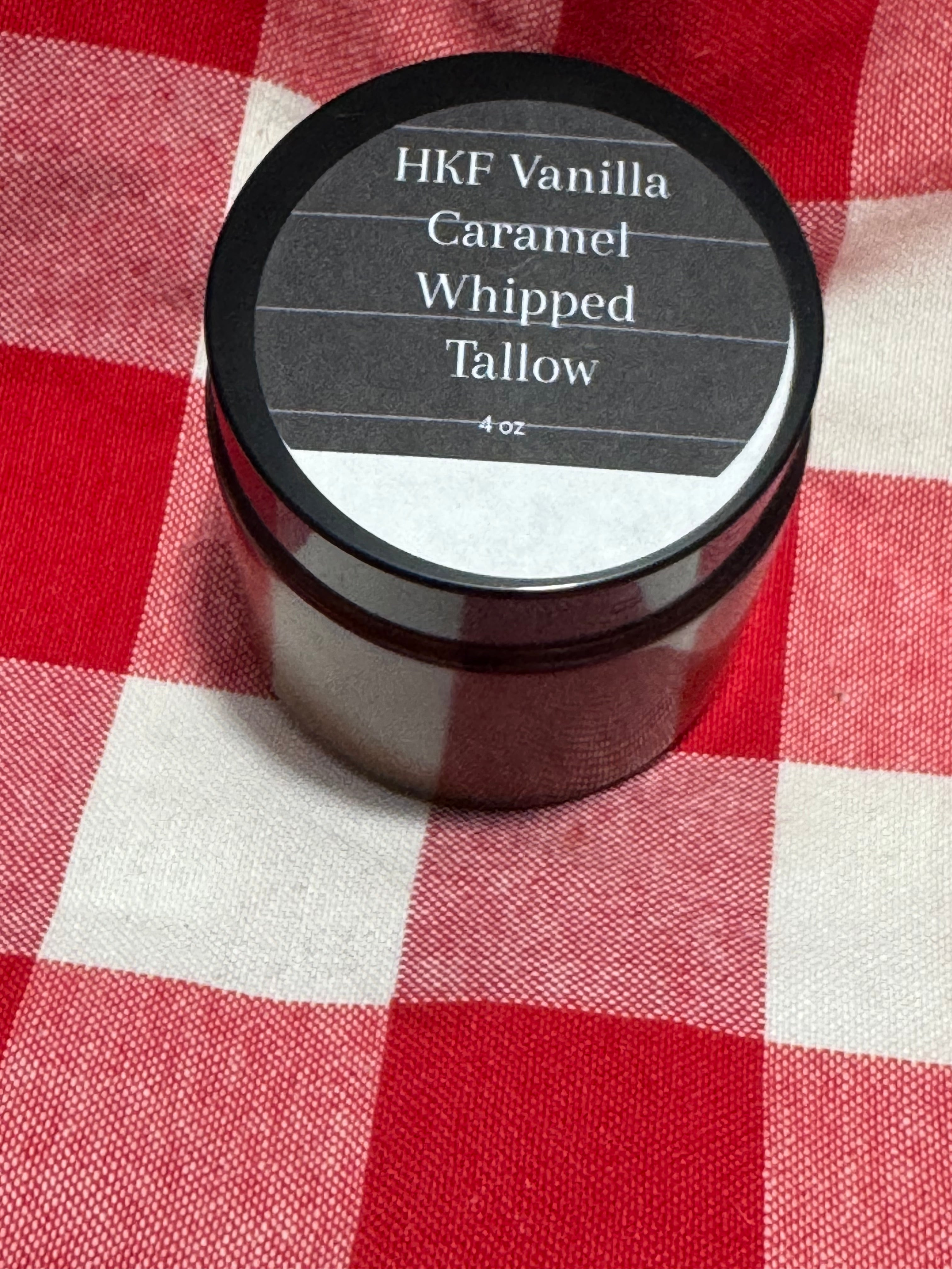 HKF Grass-Finished Vanilla Caramel Whipped Tallow Body Butter (4 oz ...
