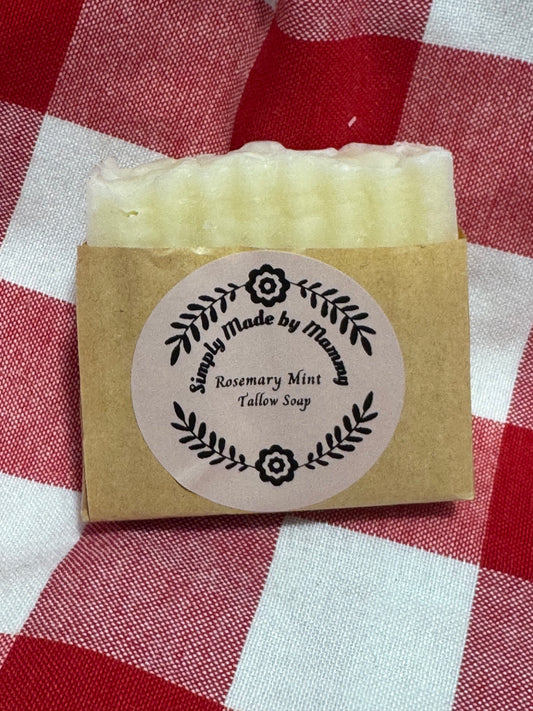 Grass-Finished Tallow Soap – Rosemary Mint