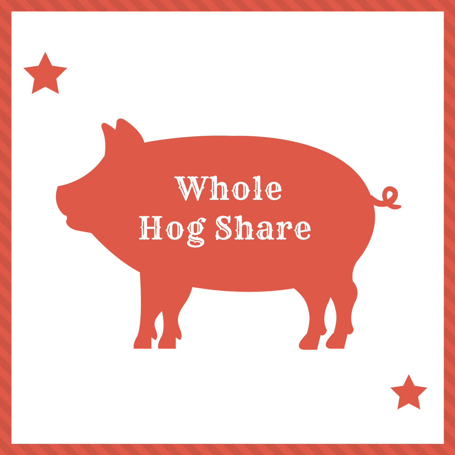 Pork - 1 whole hog share